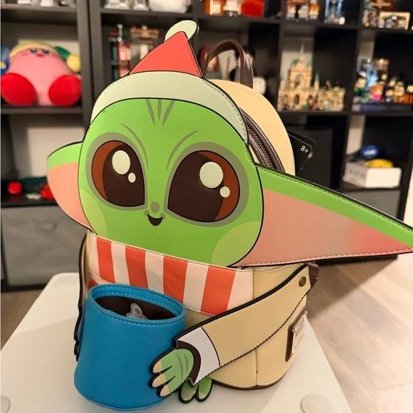Loungefly Star Wars The Mandalorian The Child with Mug Holiday Mini Backpack - Picture 2 of 10